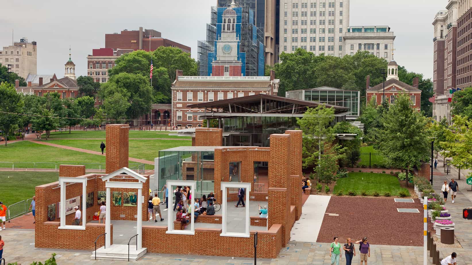 The Presidents House exhibit on freedom and slavery in Philadelphia, PA.