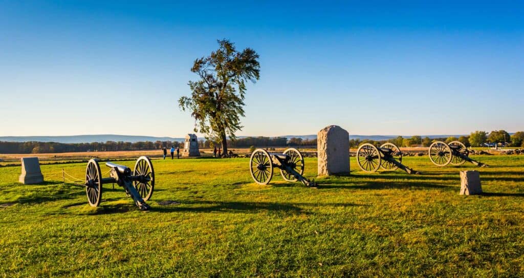 Canons at Gettysburg Historic Park