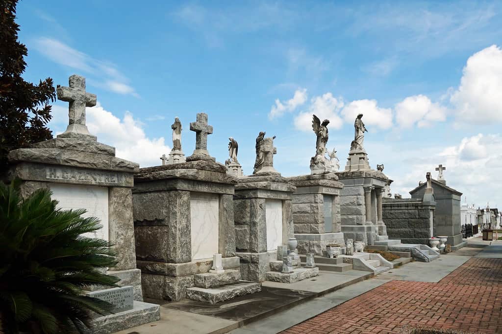 Mausoleums in the Saint Louis Cemetery in New Orleans, one of the creepiest places in USA 