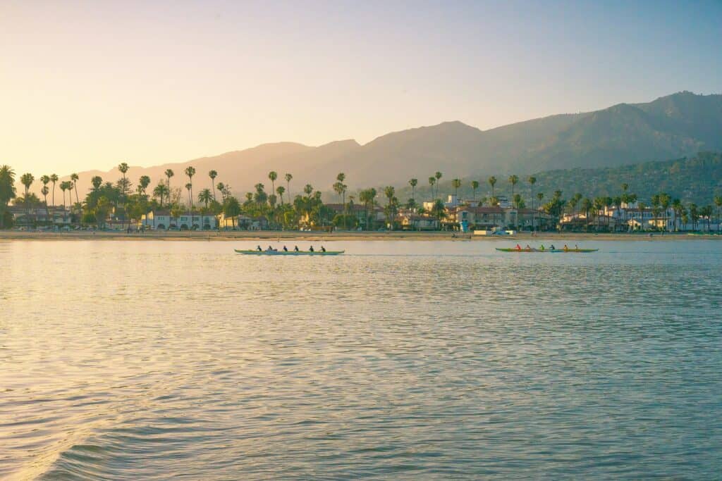 Santa Barbara Harbor, a picturesque stop on LGBTQ+ spring road trips. Explore coastal beauty with pride!