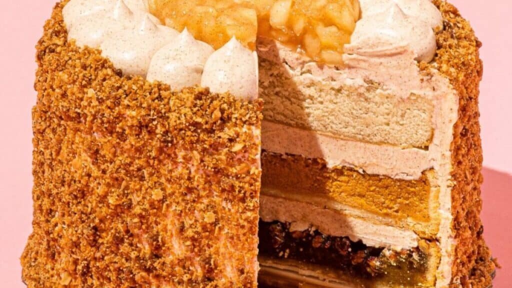 The Original PieCaken layered dessert by Zac Young, a decadent icon in the queer food culture movement.